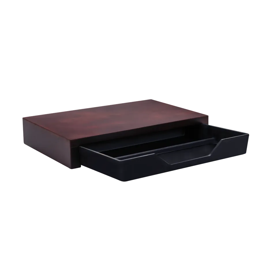 aliseo-bridge-tray-tablett-bambus-mahagoni-mit-schubfach image 1