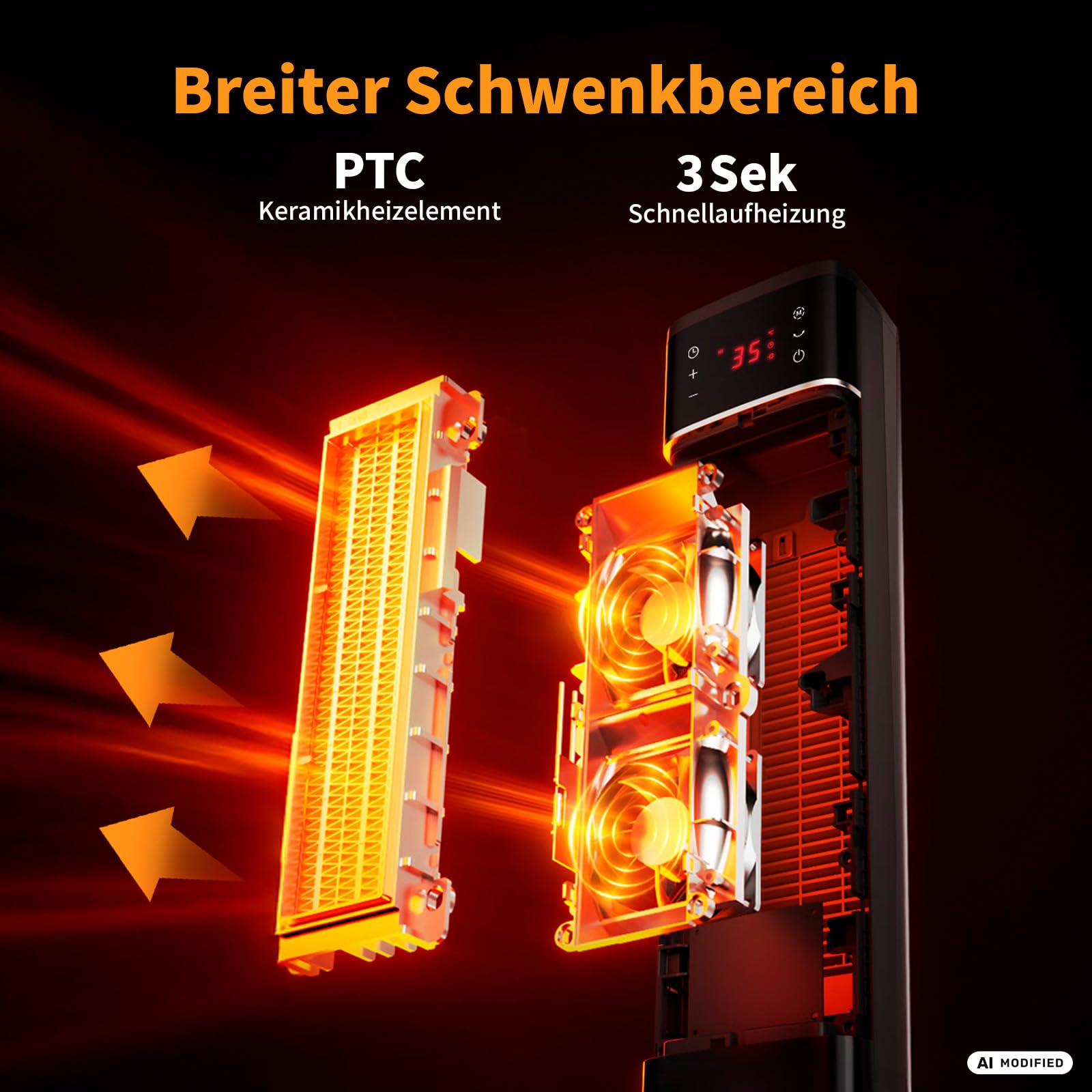 aeco-ecoheat-boost-heizl-fter-2000w-58-cm-mit-fernbedienung image 3