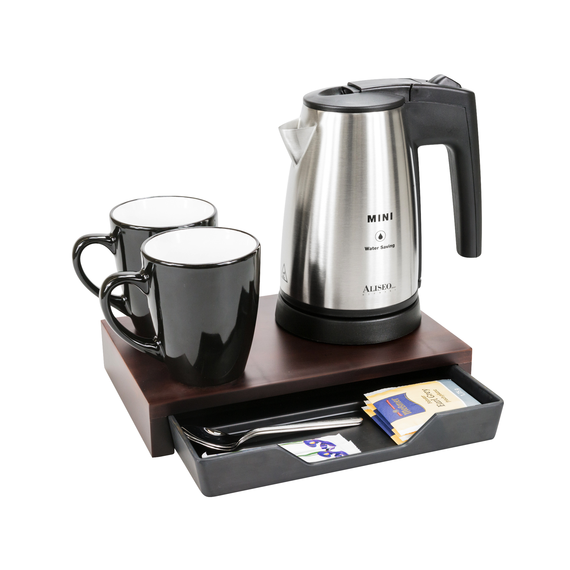 aliseo-space-oasis-hospitality-set-mini-wasserkocher-0-5l-bridge-tray-2-tassen image 1