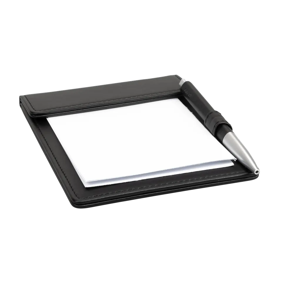 aliseo-londoner-notizhalter-mit-magnet-klemmschiene-und-stifthalter-kunstleder image 1