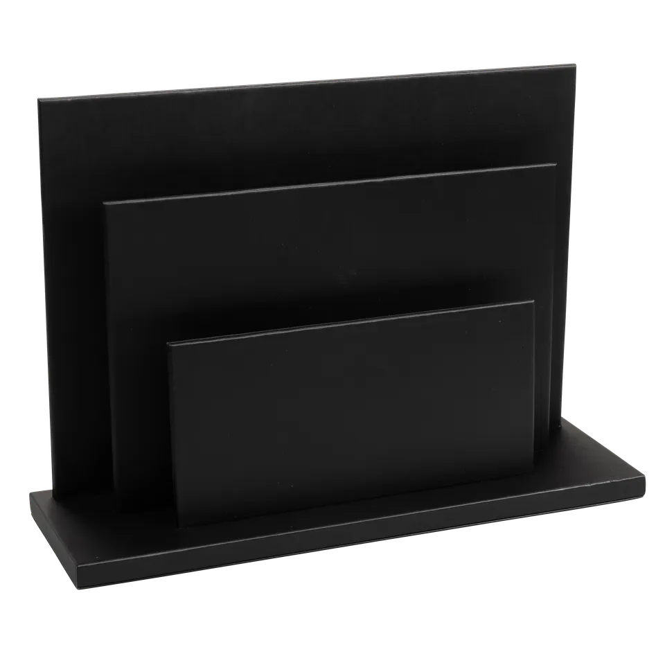 aliseo-londoner-zeitschriftenst-nder-kunstleder-accessoire-schwarz-taupe image 1