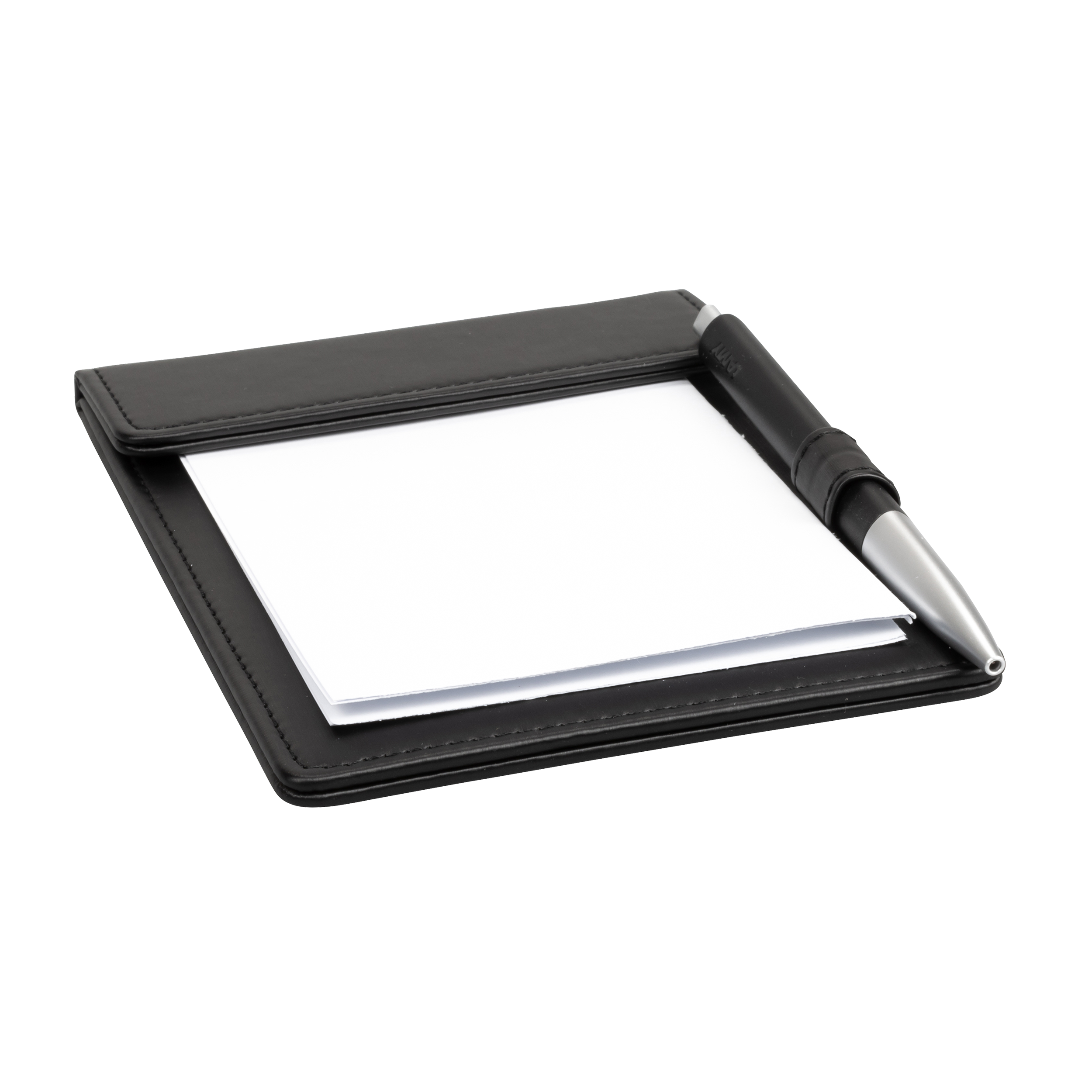 aliseo-londoner-notizhalter-mit-magnet-klemmschiene-und-stifthalter-kunstleder image 1