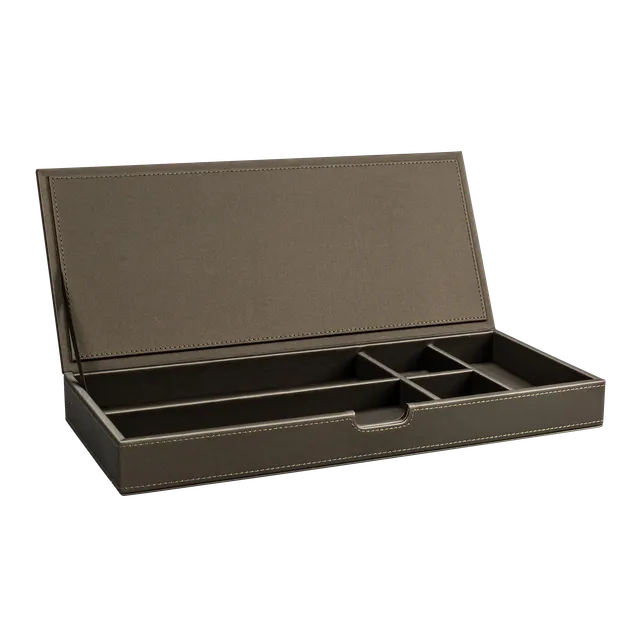 aliseo-londoner-utensilienbox-kunstleder-mit-deckel-5-f-cher image 1