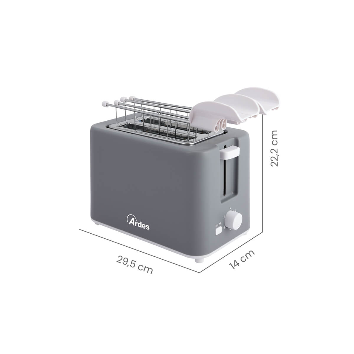 ardes-tosto-cube-artoast05-toaster-2-scheiben-edelstahl image 4