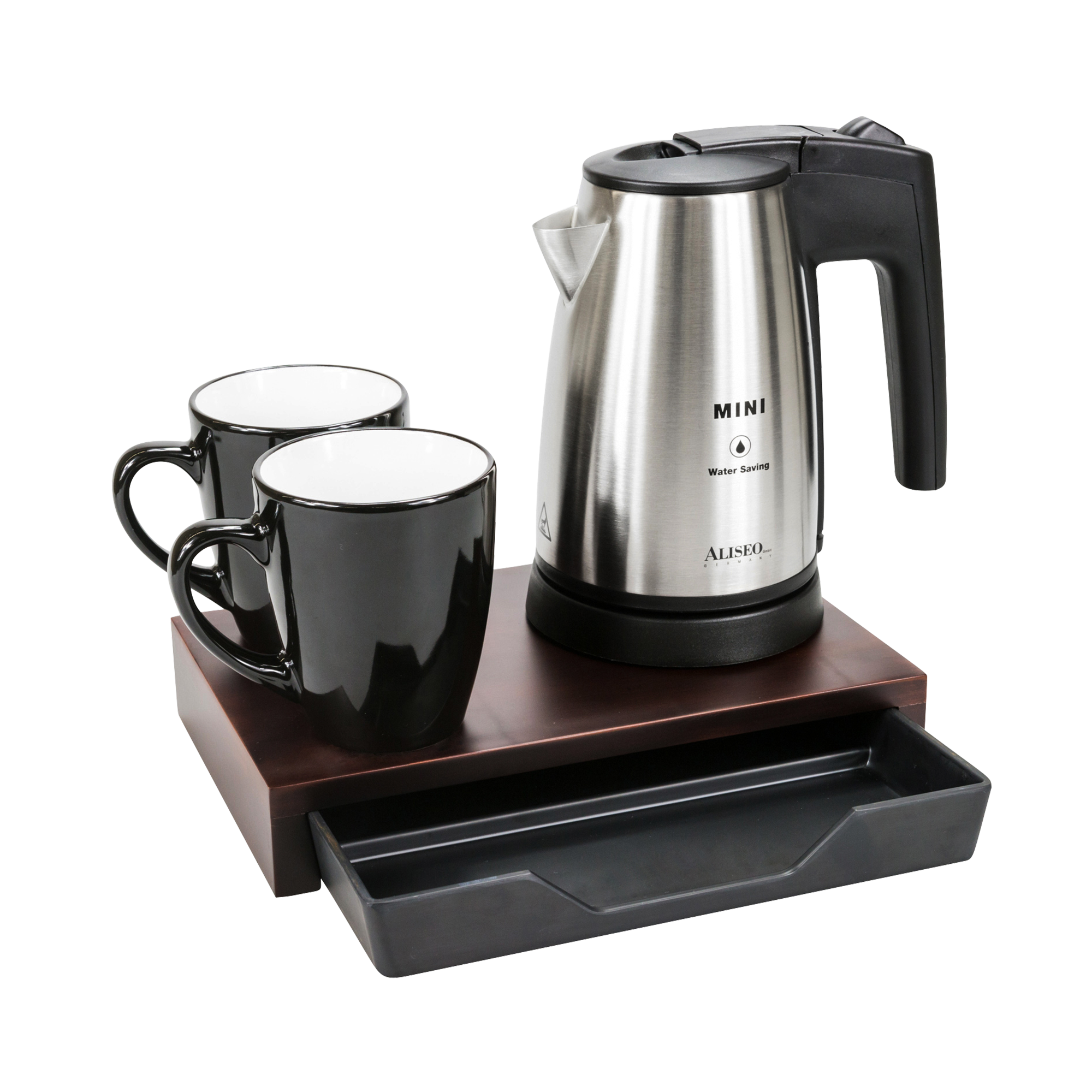 aliseo-space-oasis-hospitality-set-mini-wasserkocher-0-5l-bridge-tray-2-tassen image 2