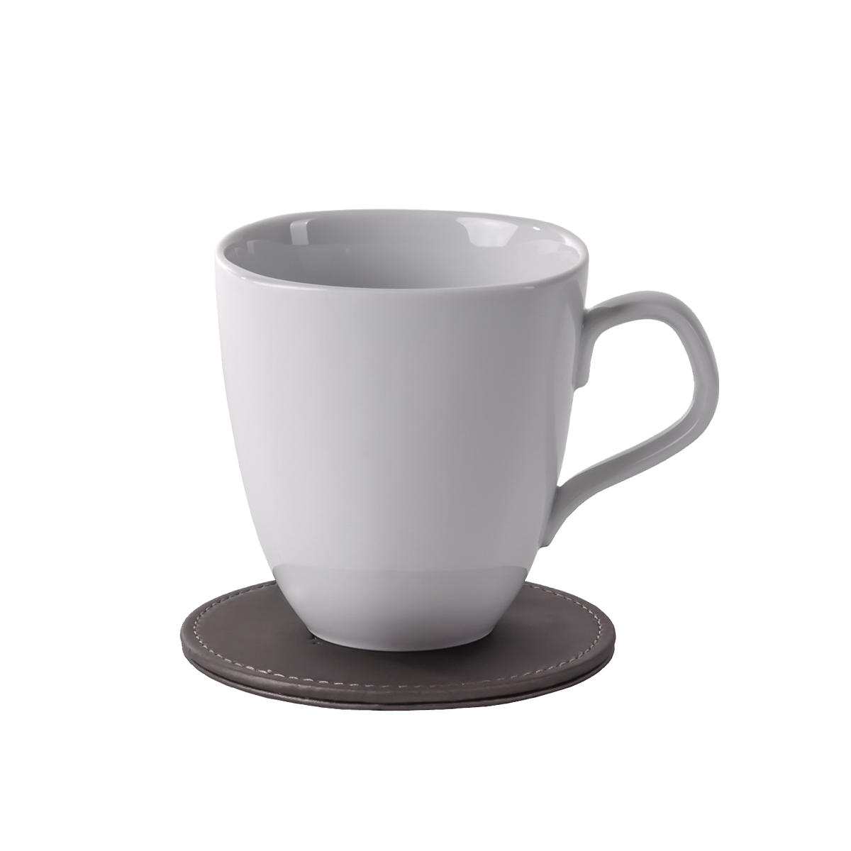 aliseo-londoner-glasuntersetzer-kunstleder-schwarz-taupe image 1