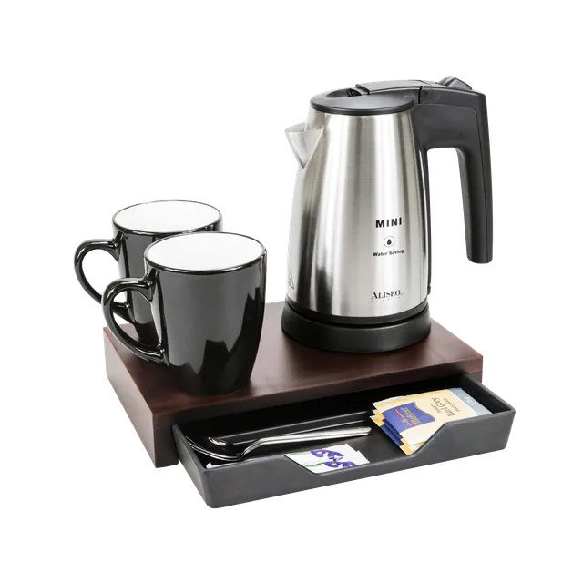 aliseo-space-oasis-hospitality-set-mini-wasserkocher-0-5l-bridge-tray-2-tassen image 1