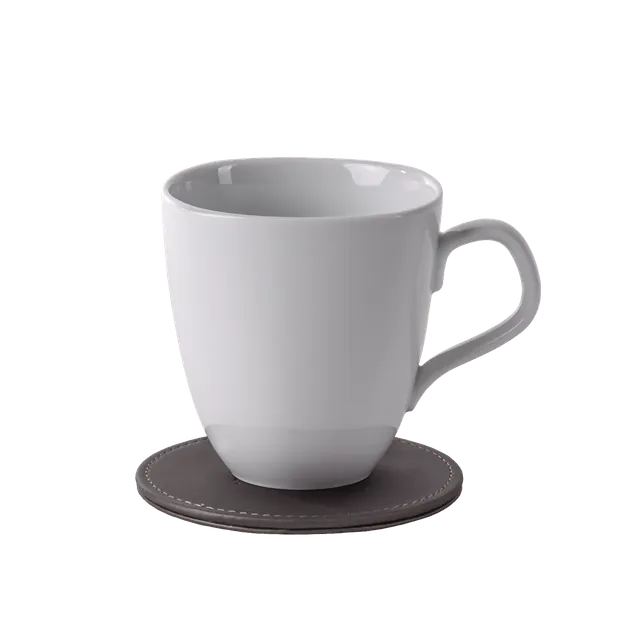 aliseo-londoner-glasuntersetzer-kunstleder-schwarz-taupe image 1