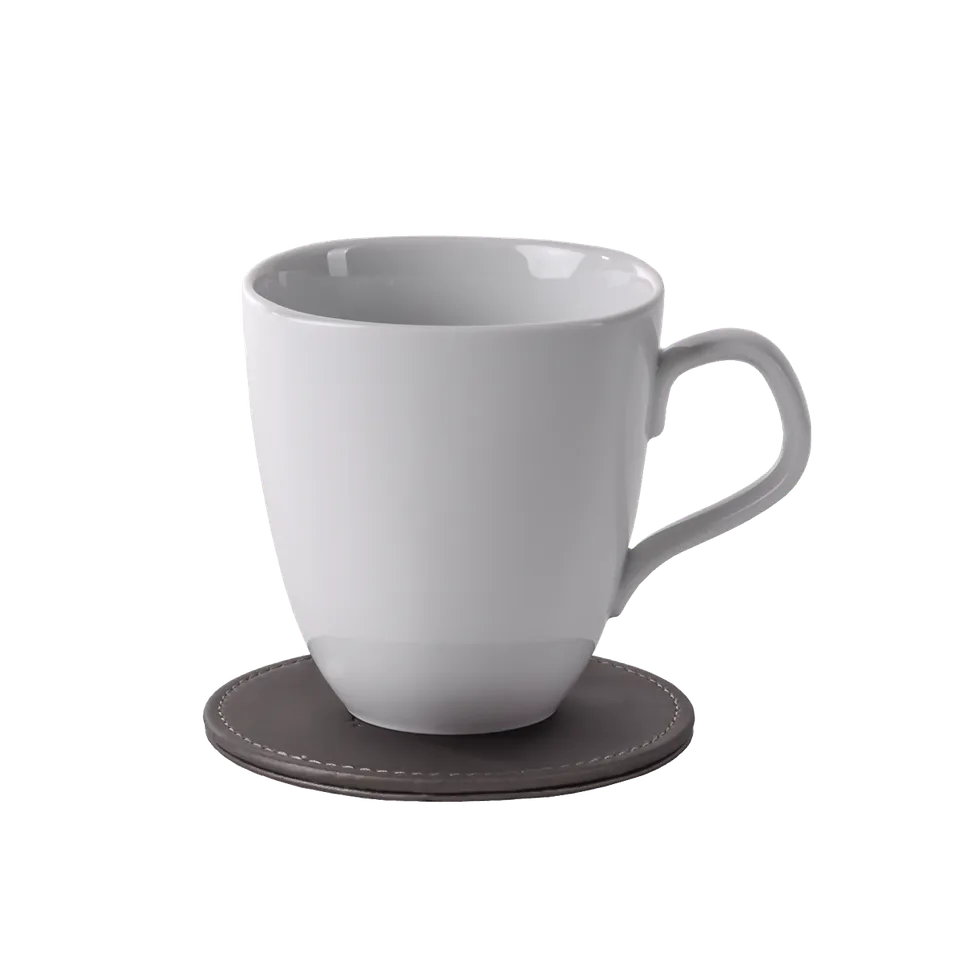 aliseo-londoner-glasuntersetzer-kunstleder-schwarz-taupe image 1