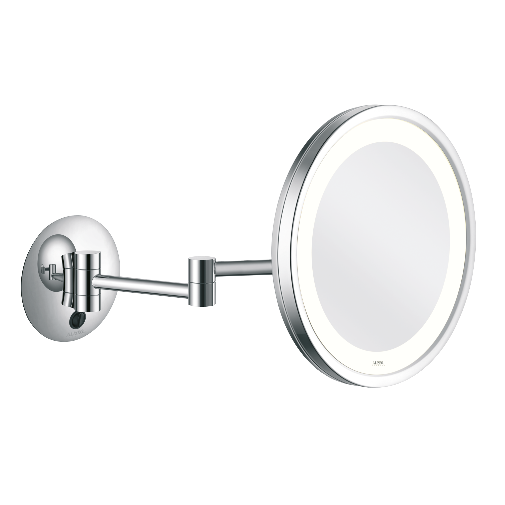 aliseo-led-city-light-beleuchteter-kosmetikspiegel-250-mm-3-fach-chrom-schwarz image 1