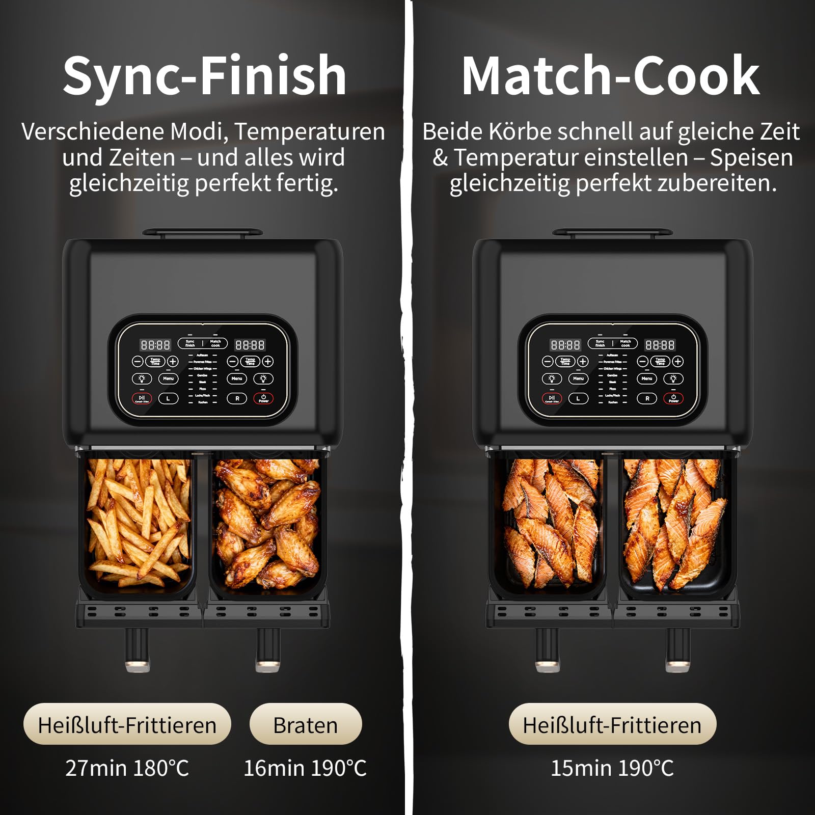 aeco-elite-duo-8l-xl-airfryer-dual-zone-2400w image 5