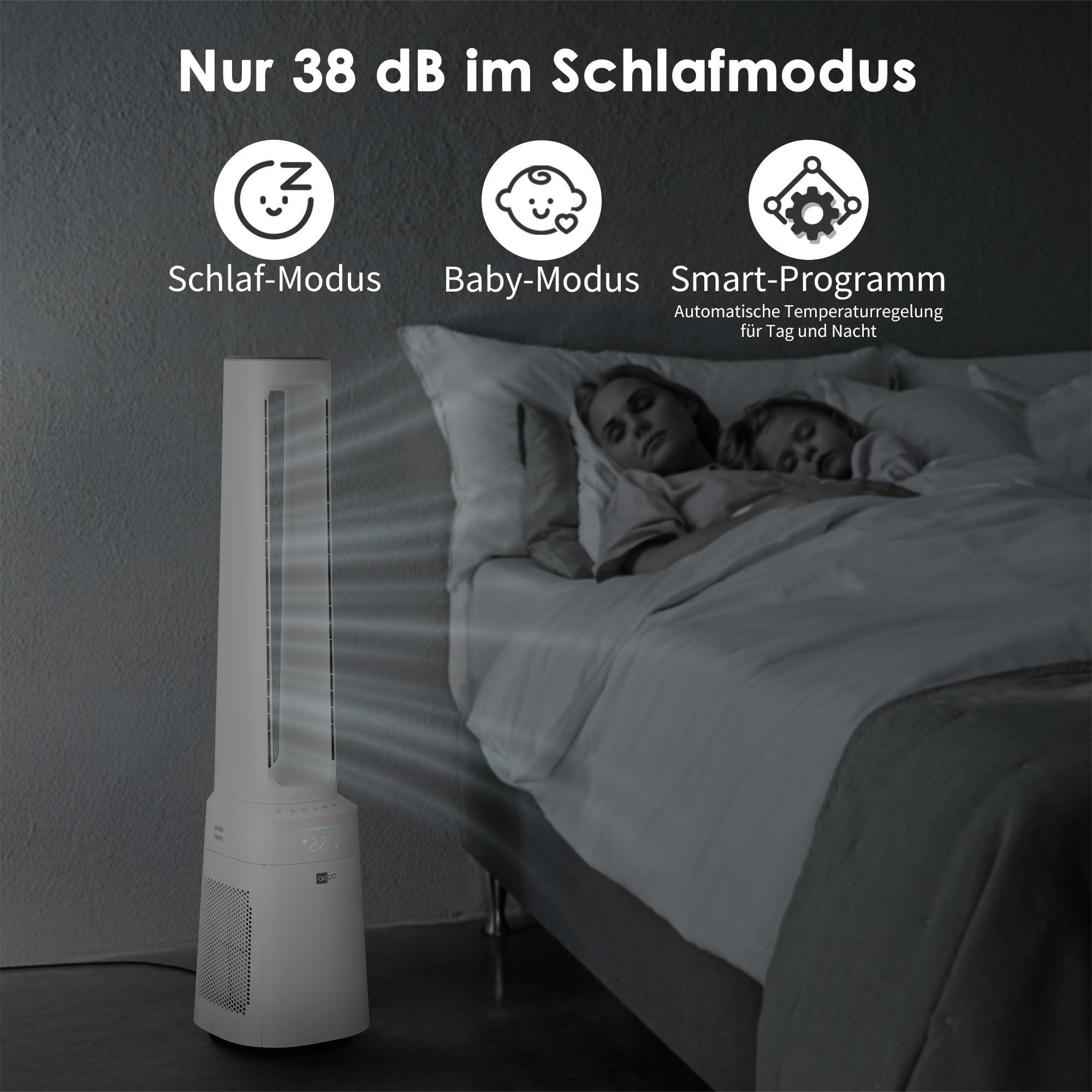 aeco-airx-guard-2in1-turmventilator-mit-hepa-luftreiniger-105-cm image 5