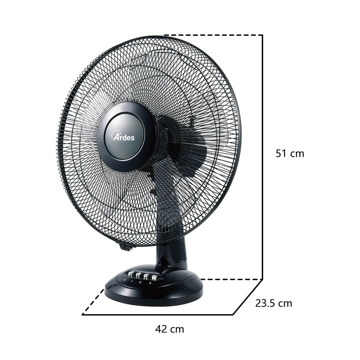 ardes-style-41-ar5s41-tischventilator-40-cm-schwarz image 4