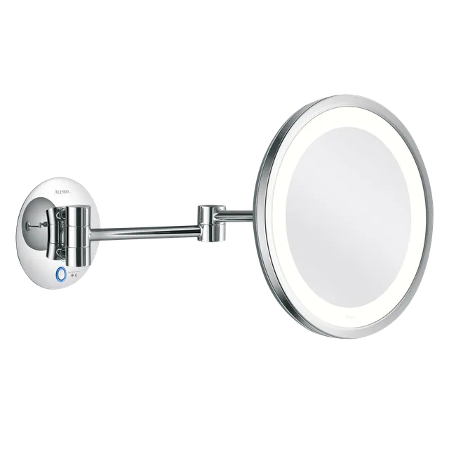 aliseo-led-saturn-kosmetikspiegel-beleuchtet-schwenkarm-3-fach-vergr-erung image 1