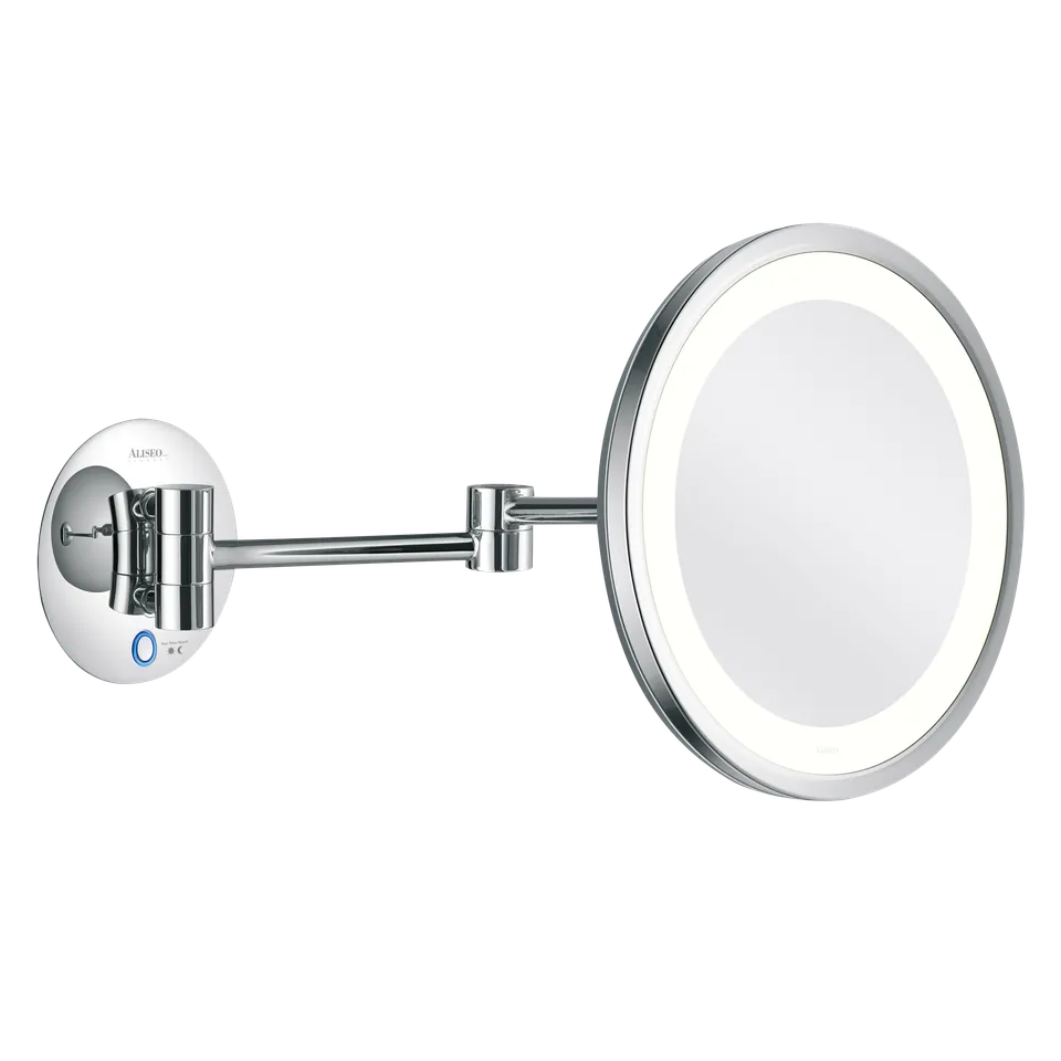 aliseo-led-saturn-kosmetikspiegel-beleuchtet-schwenkarm-3-fach-vergr-erung image 1
