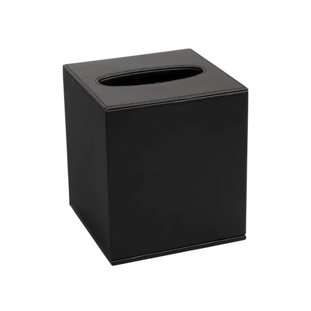 aliseo-londoner-kosmetiktuchspender-kunstleder-schwarz-taupe image 1