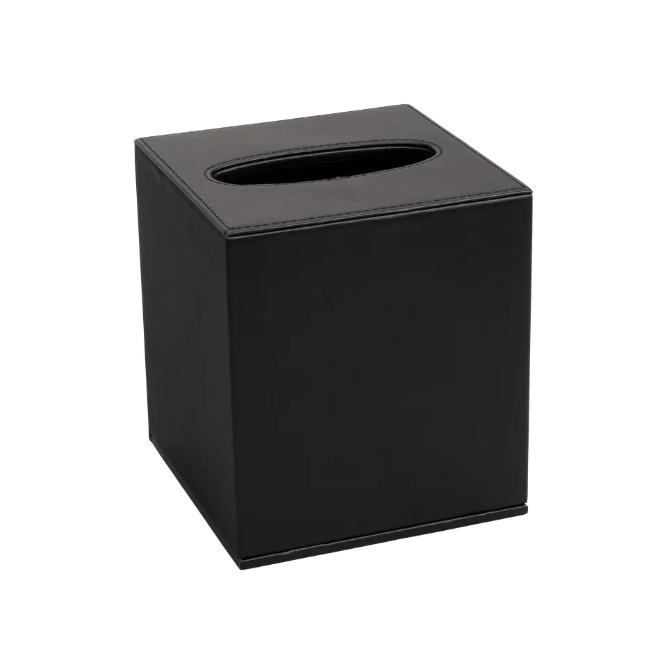 aliseo-londoner-kosmetiktuchspender-kunstleder-schwarz-taupe image 1