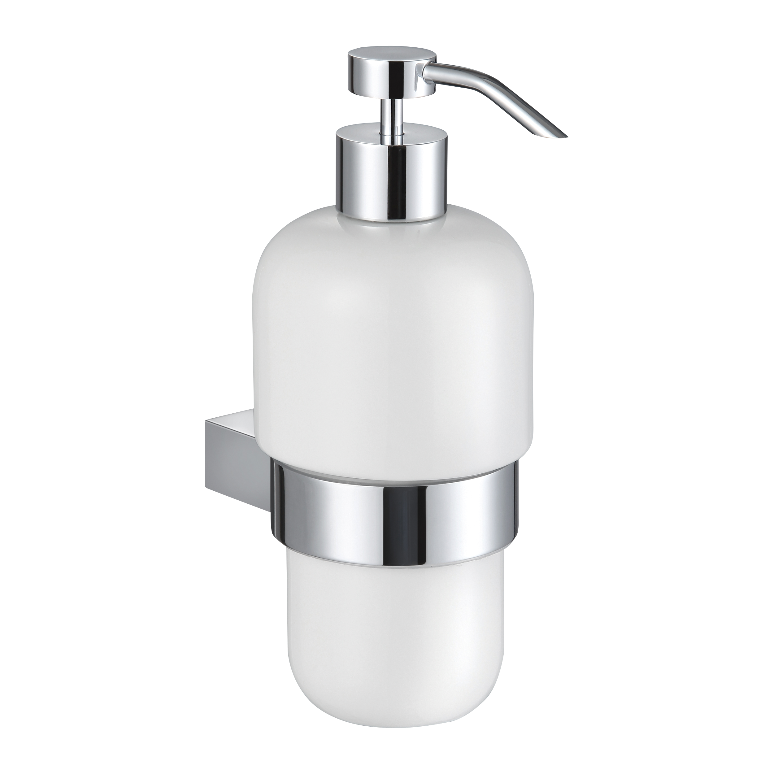 aliseo-architecto-seifenspender-keramik-300-ml-messing-chrom image 1