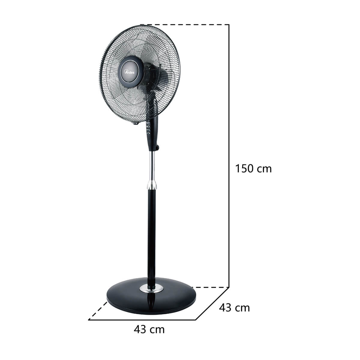 ardes-ar5s41pb-style-41pb-standventilator-40-cm-black image 2